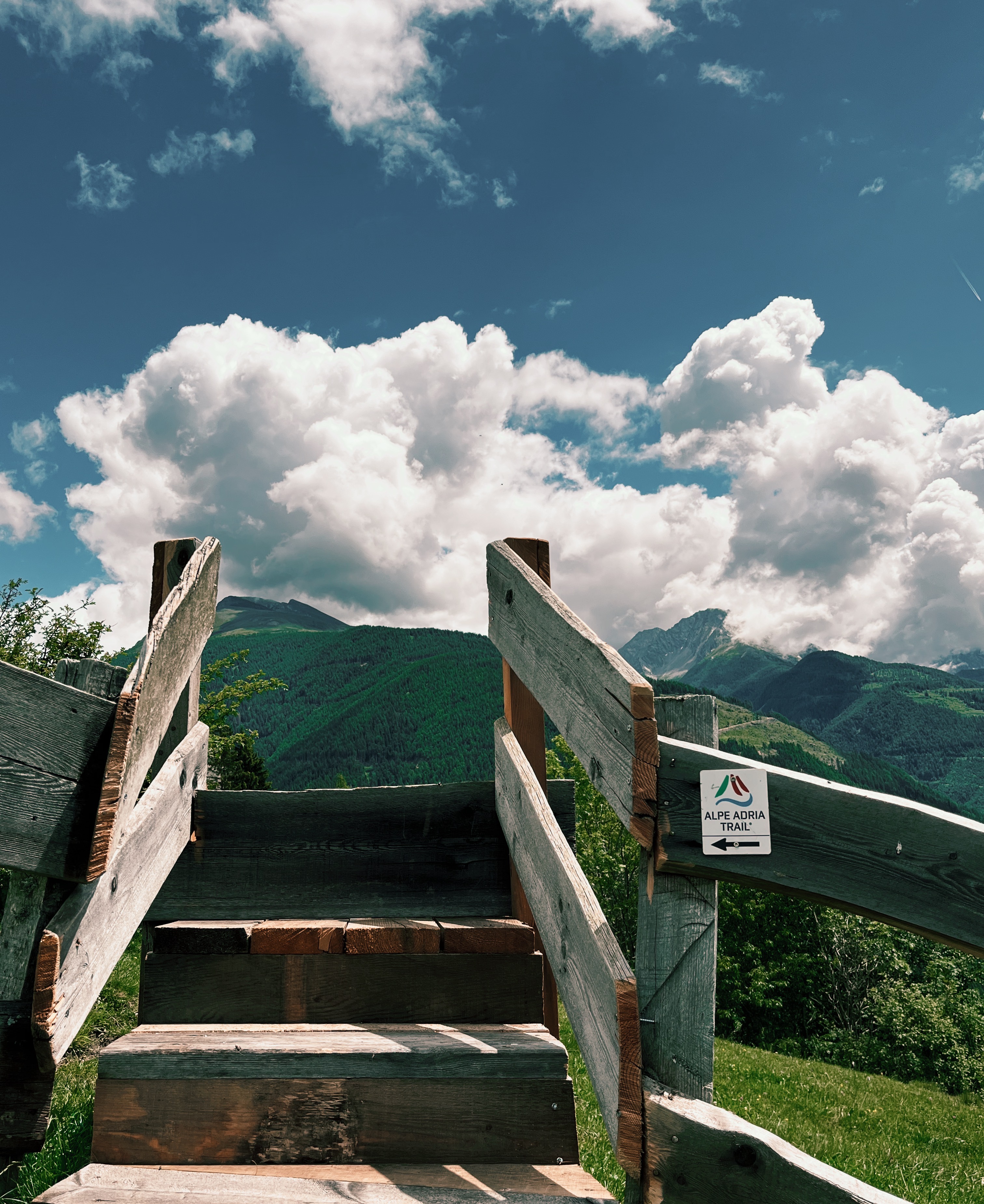 Stairs over Fence on the Alpe Adria Trail, the perfect thru-hike for beginners