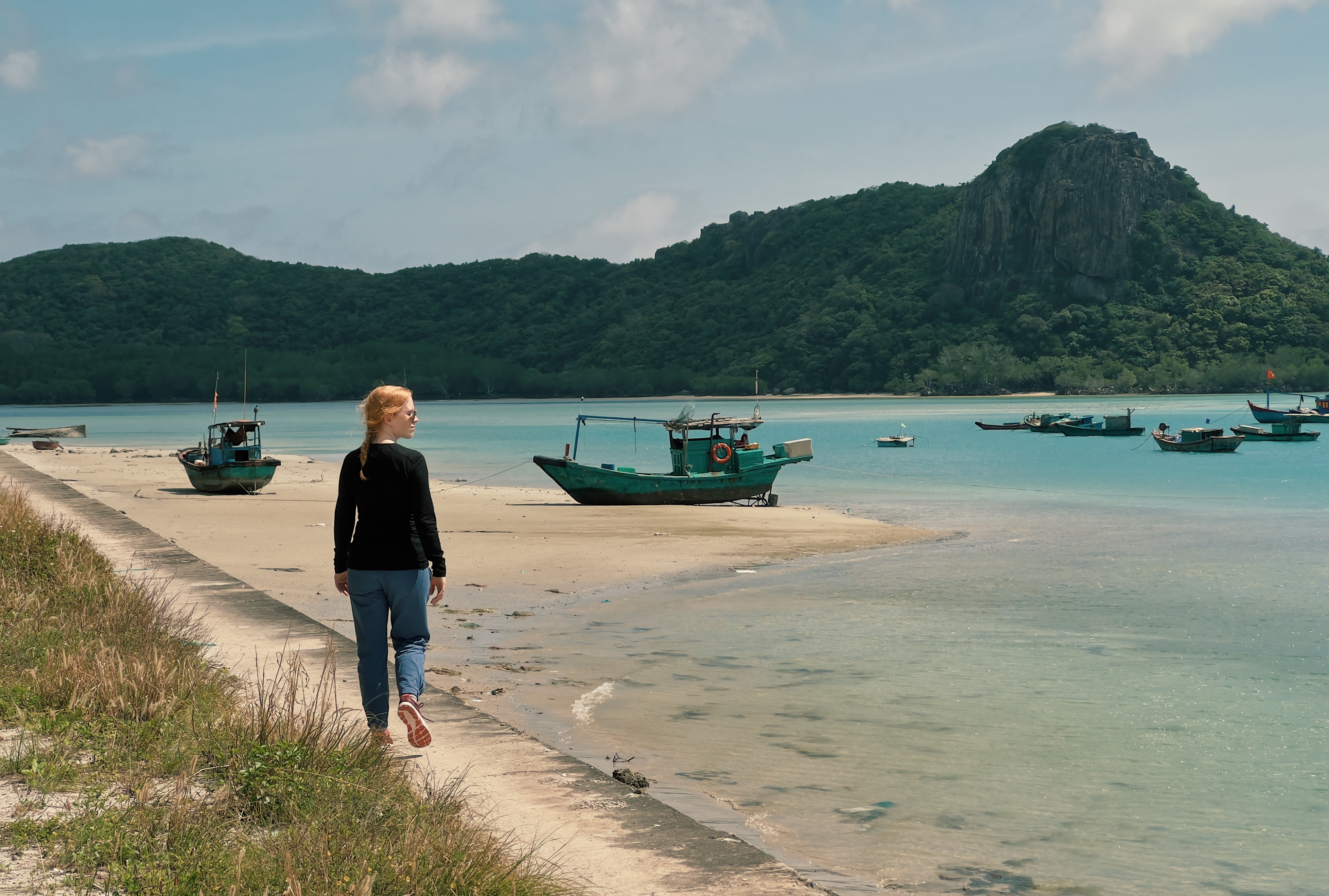 Walk along the coast on Con Dao Island, Vietnam